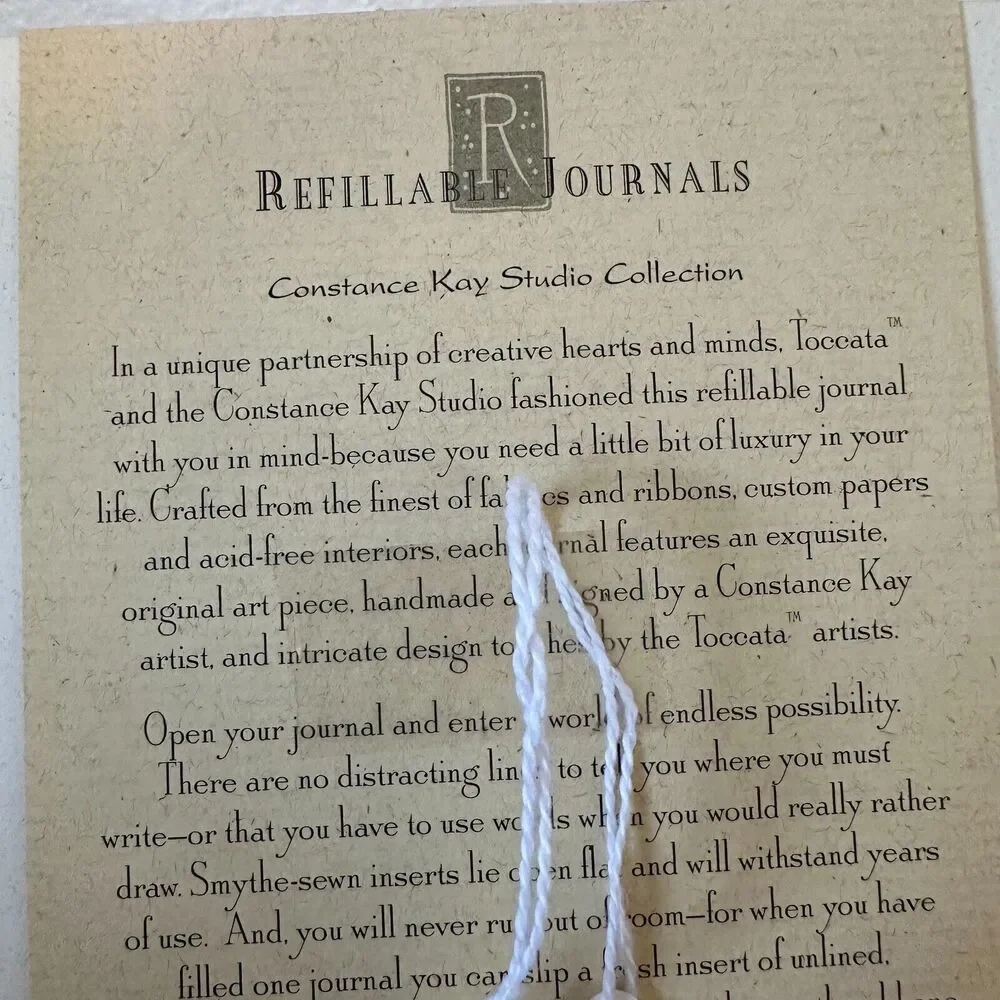 Toccata Refillable Journal Notebook Constance‎ Kay Studio Collection Music Theme